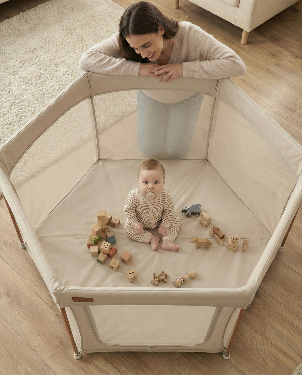 All Stars JOY Baby Playpen - Beige