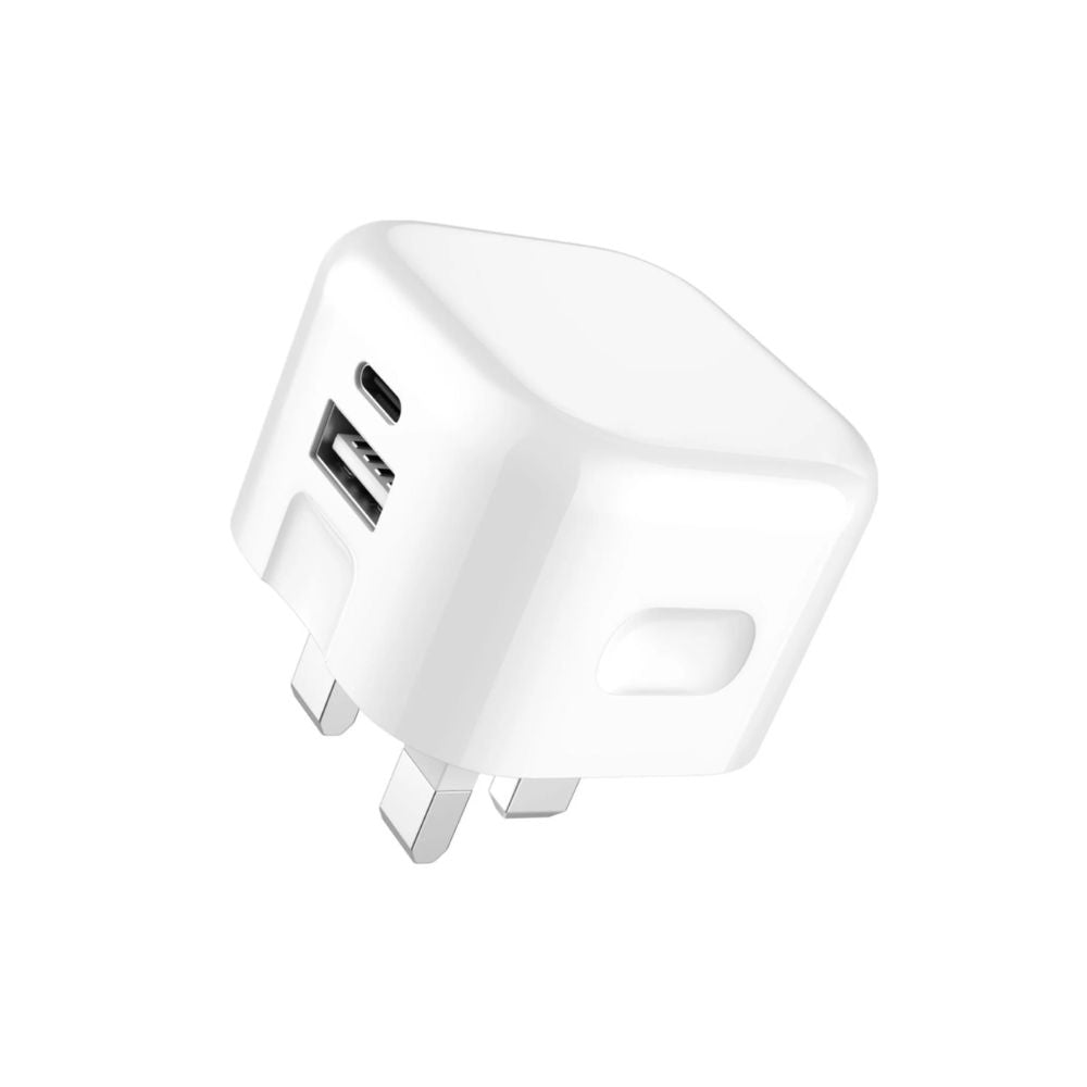 20W Foldable Dual USB-A & USB-C Fast Charger Adapter
