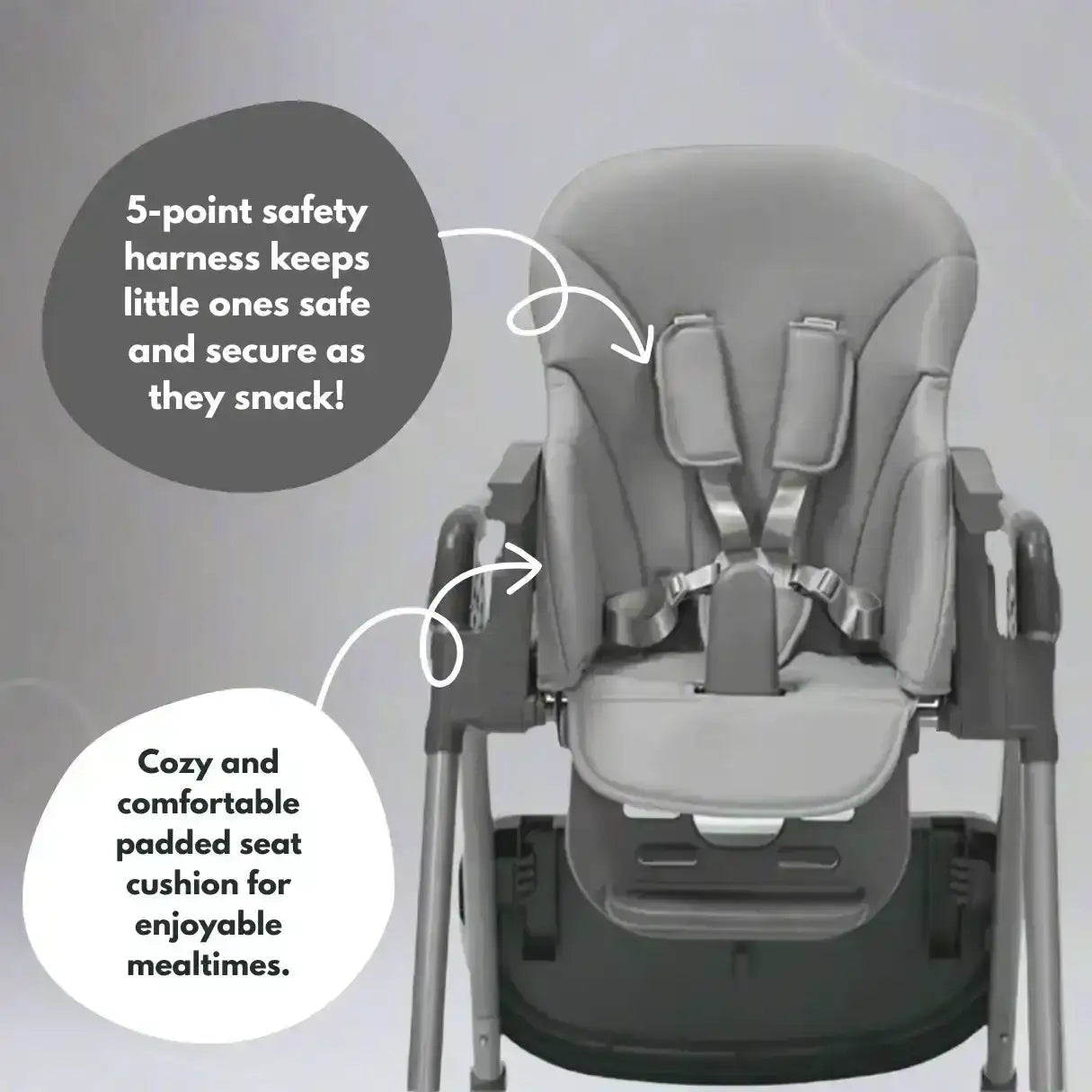 Flare Foldable High Chair - Grey