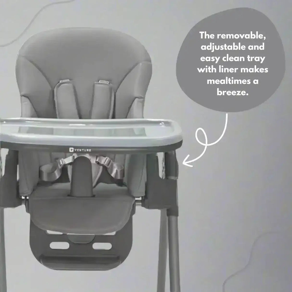 Flare Foldable High Chair - Grey