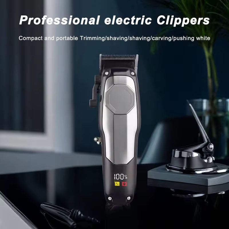Cordless Hair Clippers for Men – Rechargeable LCD Trimmer