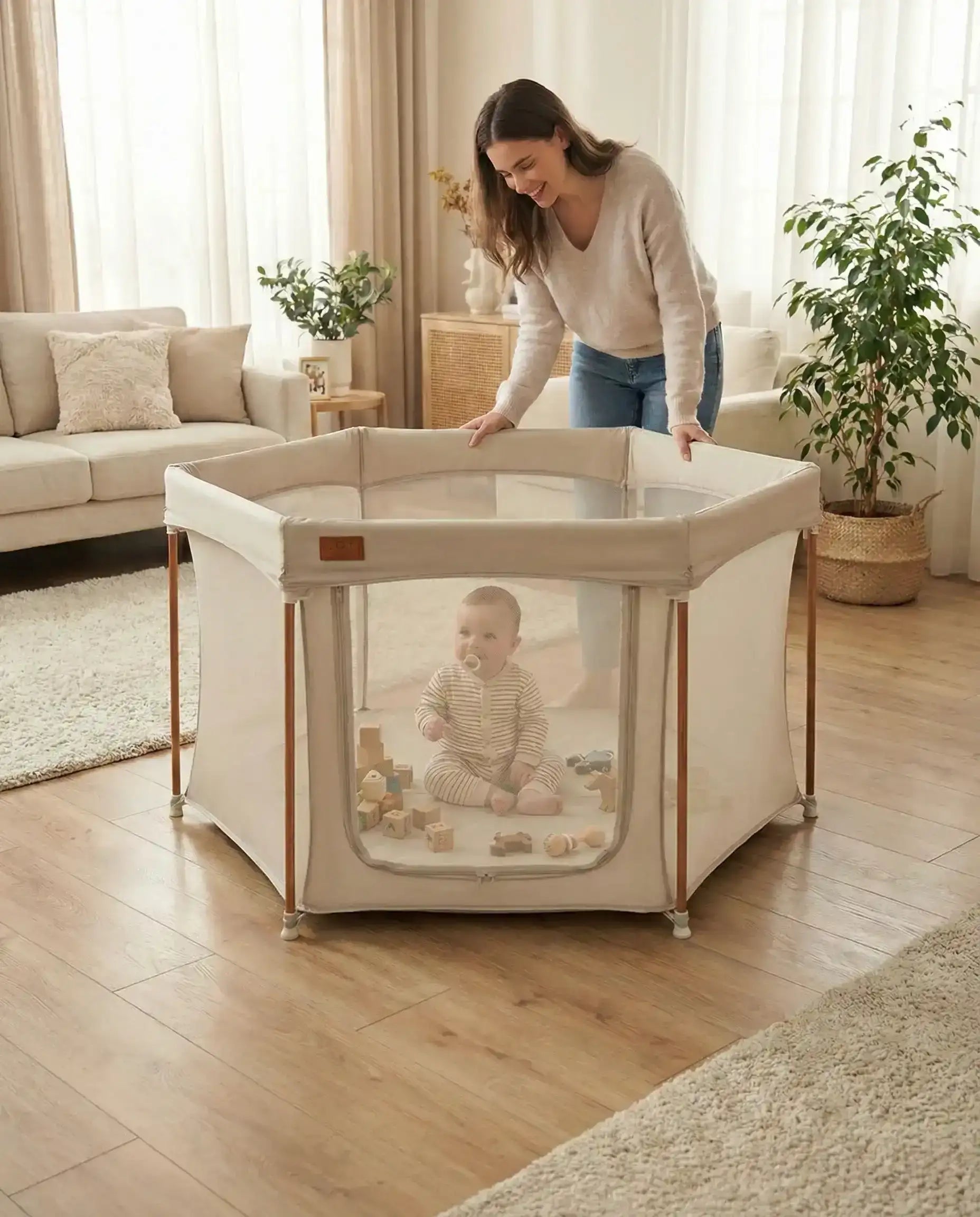 All Stars JOY Baby Playpen - Beige