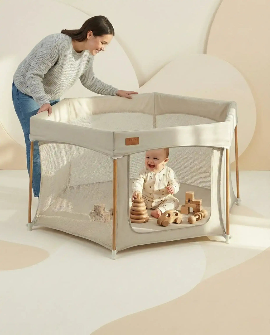 All Stars JOY Baby Playpen - Beige