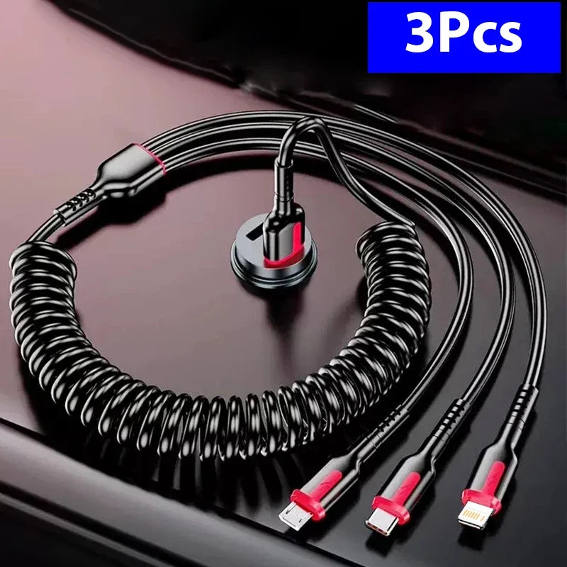 3 in 1 66W 6A Fast Charging USB Cable