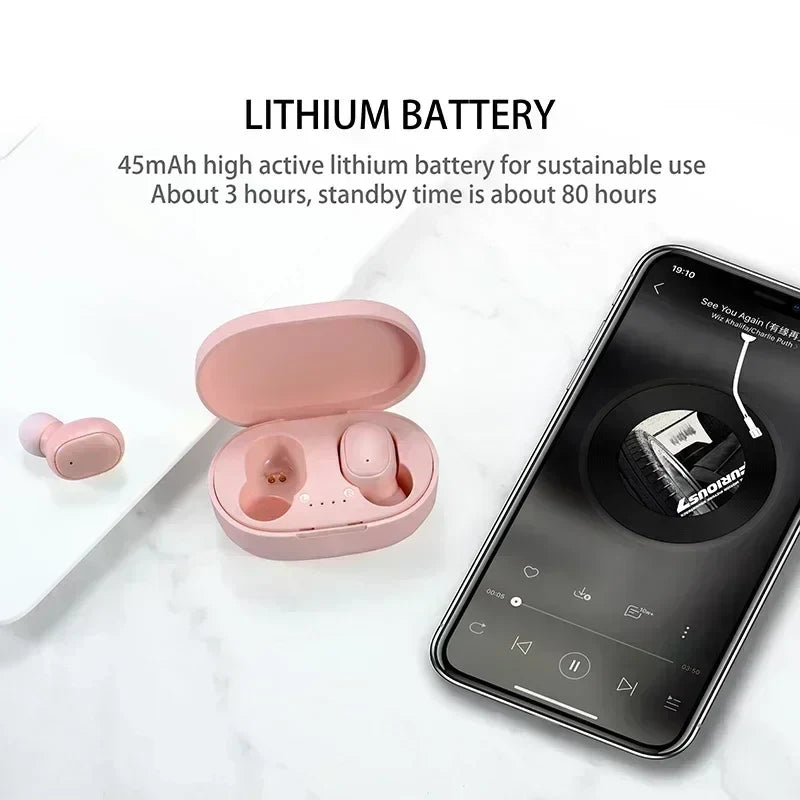 Bluetooth Earbud with Noise Cancelling and Microphone