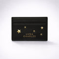 Tala Star Studded Card Holder - Black & Gold