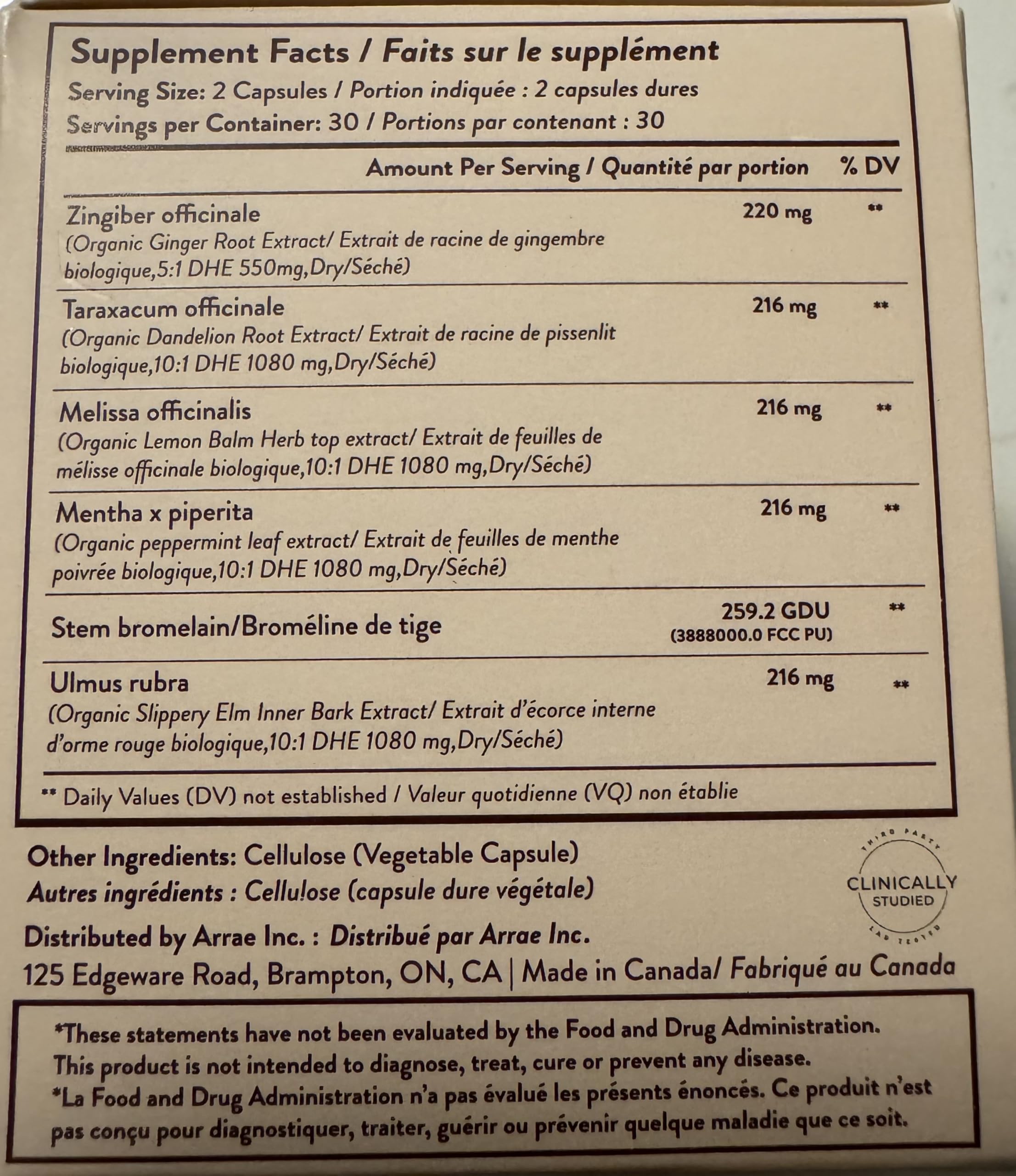 Arrae Bloat Digestive Enzymes – Fast-Acting, All-Natural Relief Capsules, 60 Count