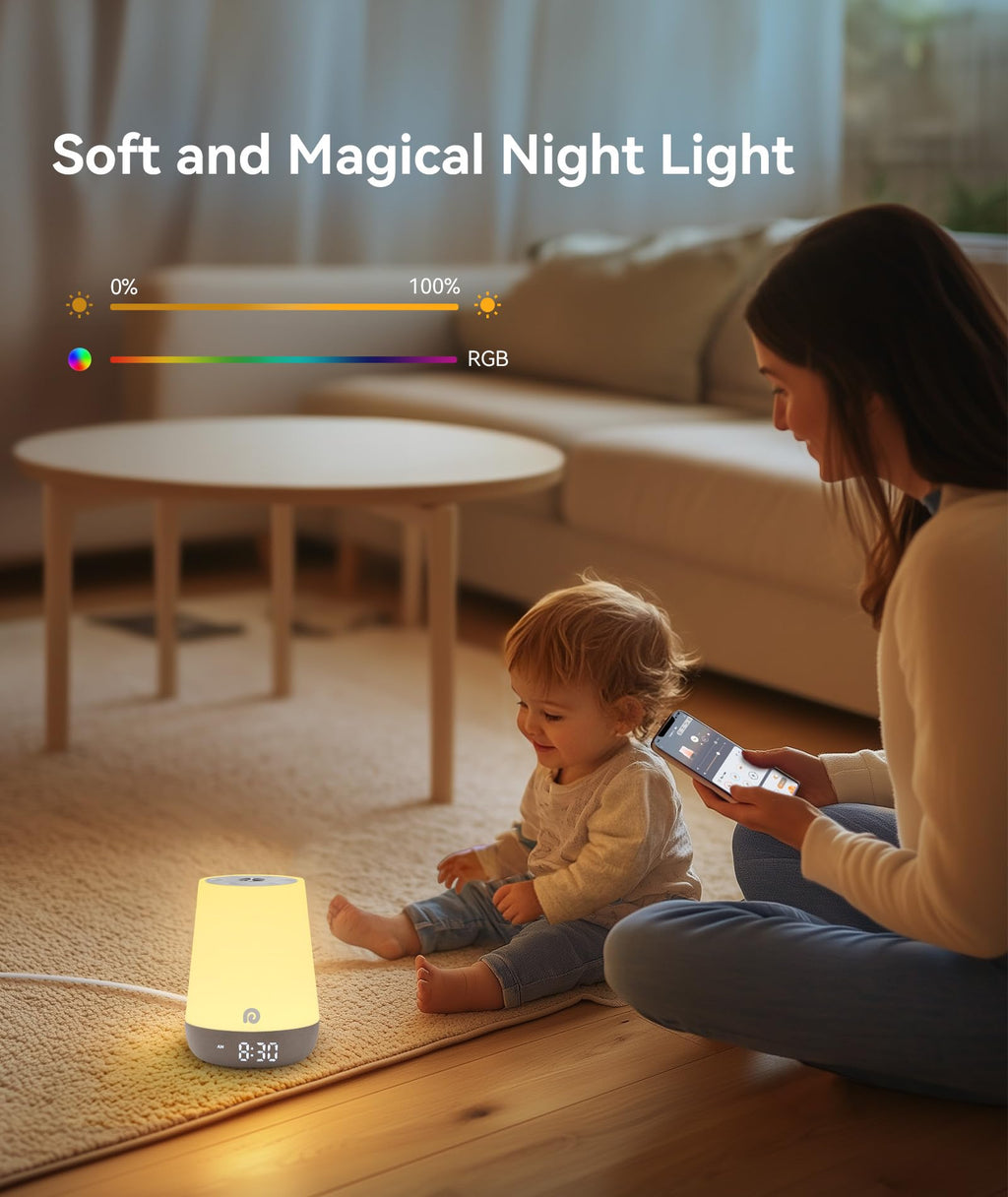 Dreamegg Nite 1 – Baby Sound Machine & Sleep Trainer with App Control, Night Light, 34 Sounds