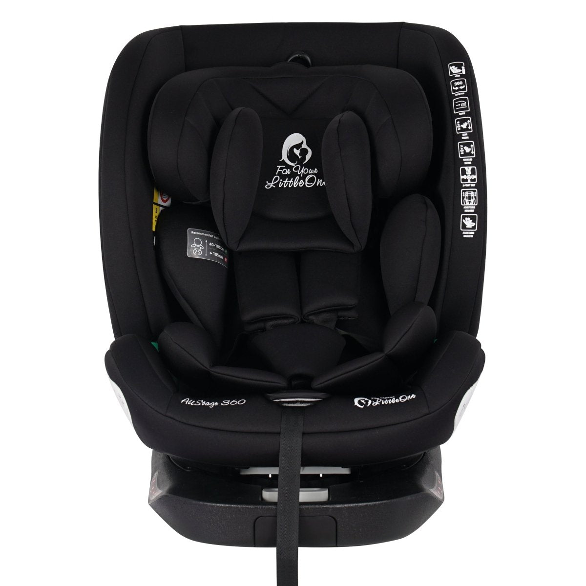 For Your Little One AllStage 360 0/1/2/3 ISOFIX I-Size Car Seat - Midnight Black (Birth-12 Years)