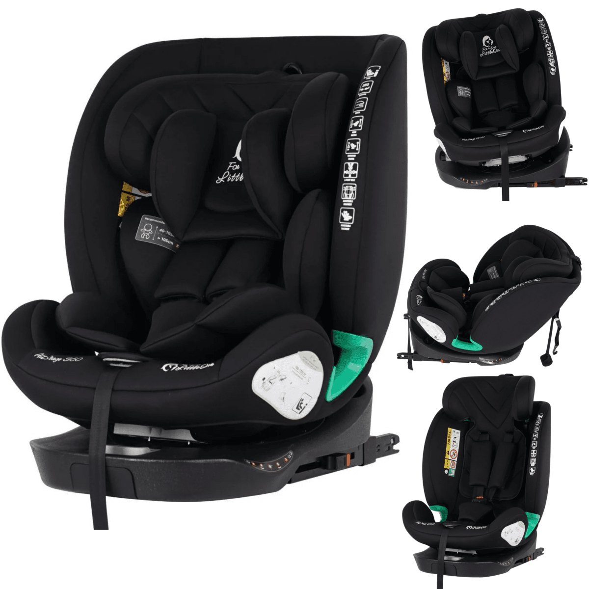 For Your Little One AllStage 360 0/1/2/3 ISOFIX I-Size Car Seat - Midnight Black (Birth-12 Years)