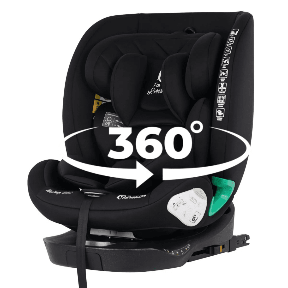 For Your Little One AllStage 360 0/1/2/3 ISOFIX I-Size Car Seat - Midnight Black (Birth-12 Years)