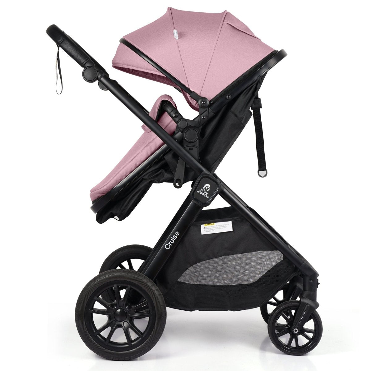 For Your Little One Cruise 3 In 1 Travel System With Car Seat - Blush Rose (Free Cupholder And Seat Liner Included!)