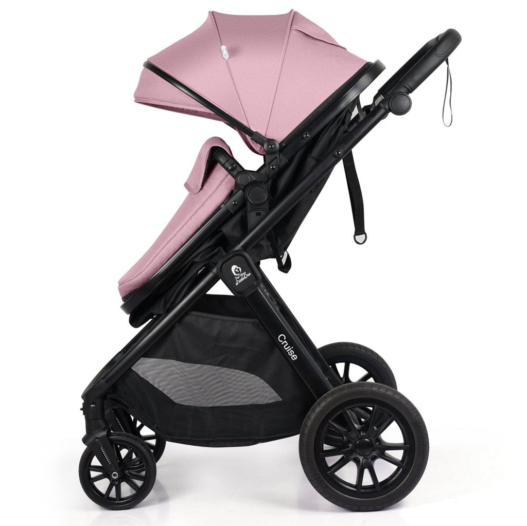 For Your Little One Cruise 3 In 1 Travel System With Car Seat - Blush Rose (Free Cupholder And Seat Liner Included!)