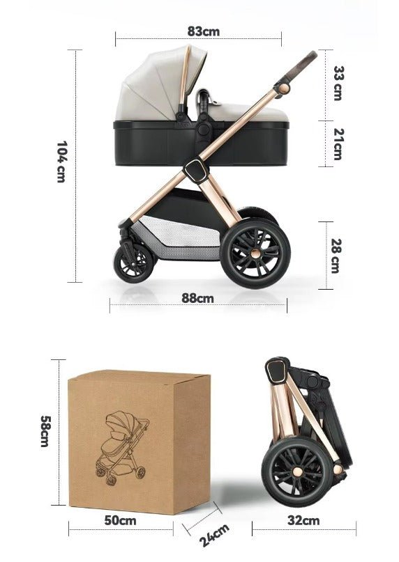 For Your Little One Cruise 3 In 1 Travel System With Car Seat - Blush Rose (Free Cupholder And Seat Liner Included!)
