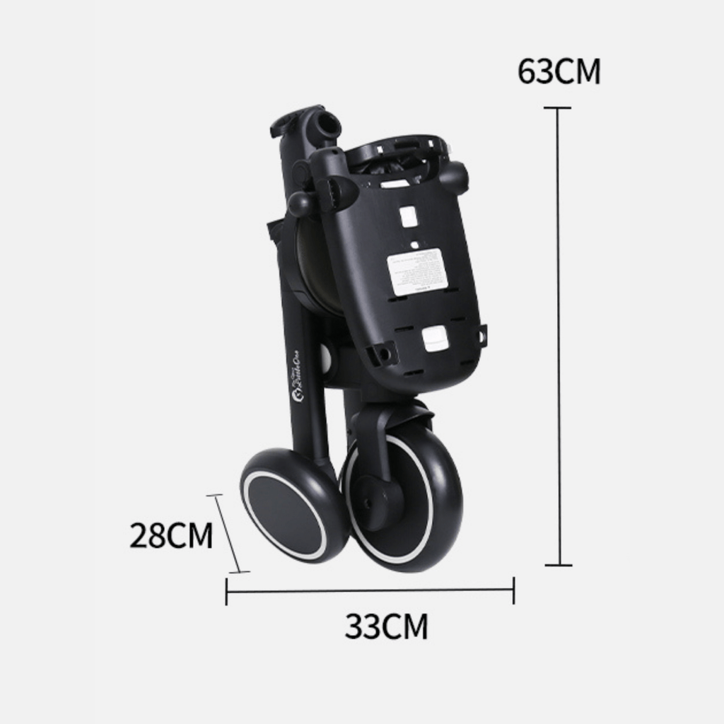Foryourlittleone Xplor 6 in 1 Foldable Trike - Jet Black (10m-4y)