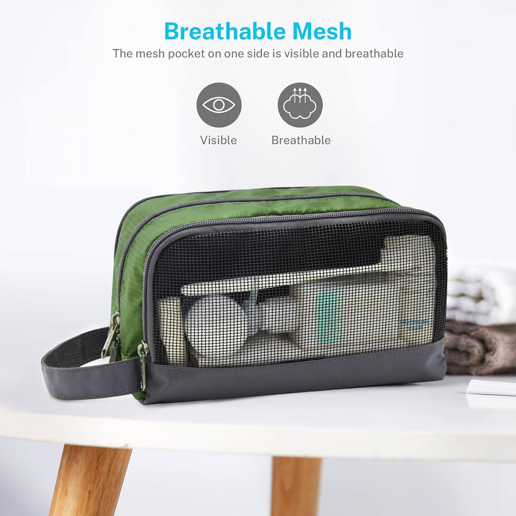 Gonex Travel Toiletry Bag Olive Green – Ultra-Light, Water-Resistant Organizer