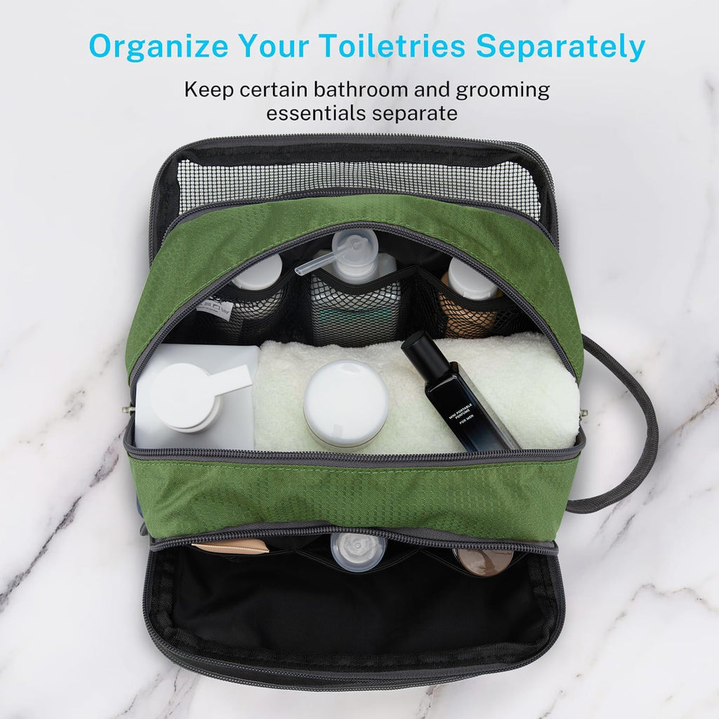 Gonex Travel Toiletry Bag Olive Green – Ultra-Light, Water-Resistant Organizer