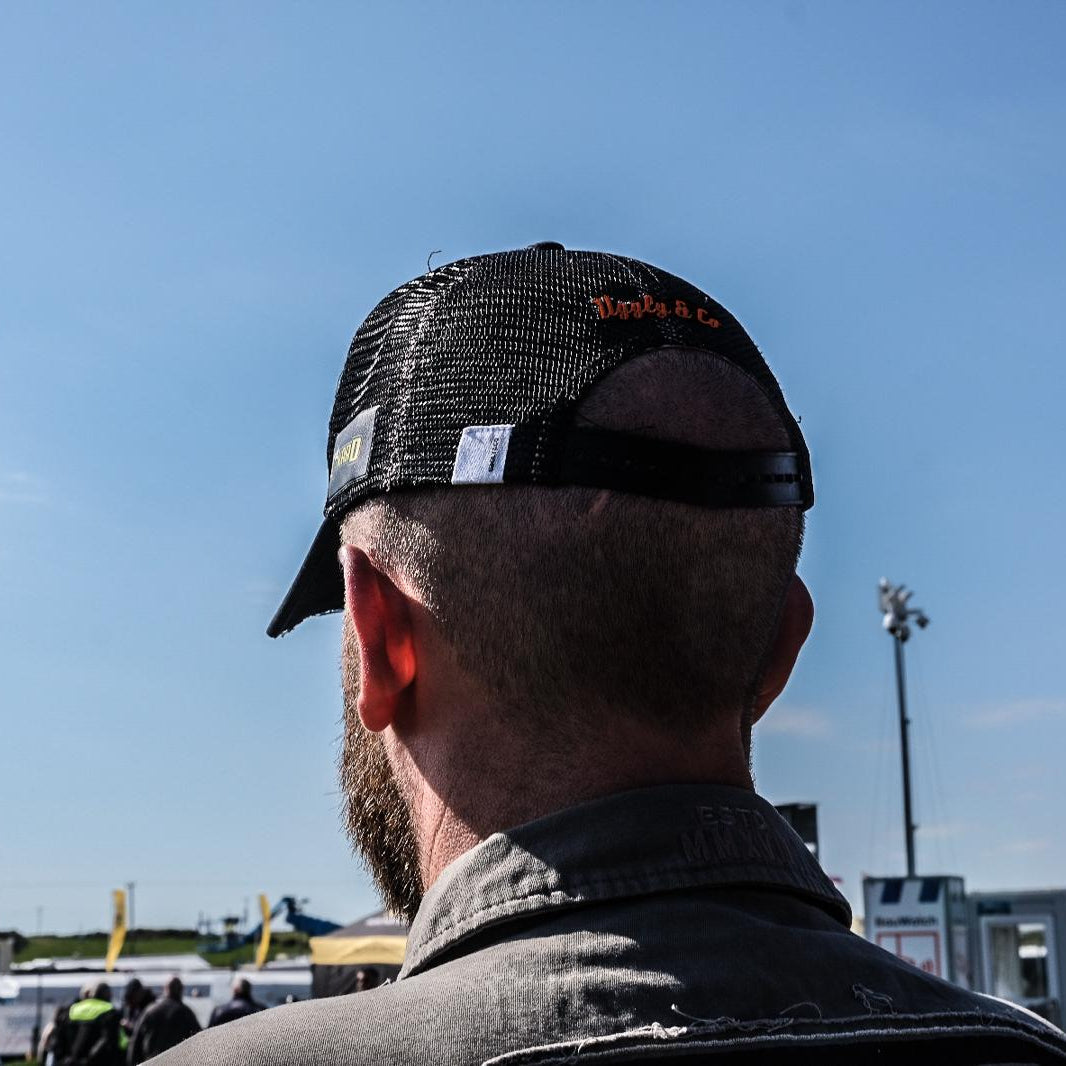Grey Camo Diamond Trucker Hat