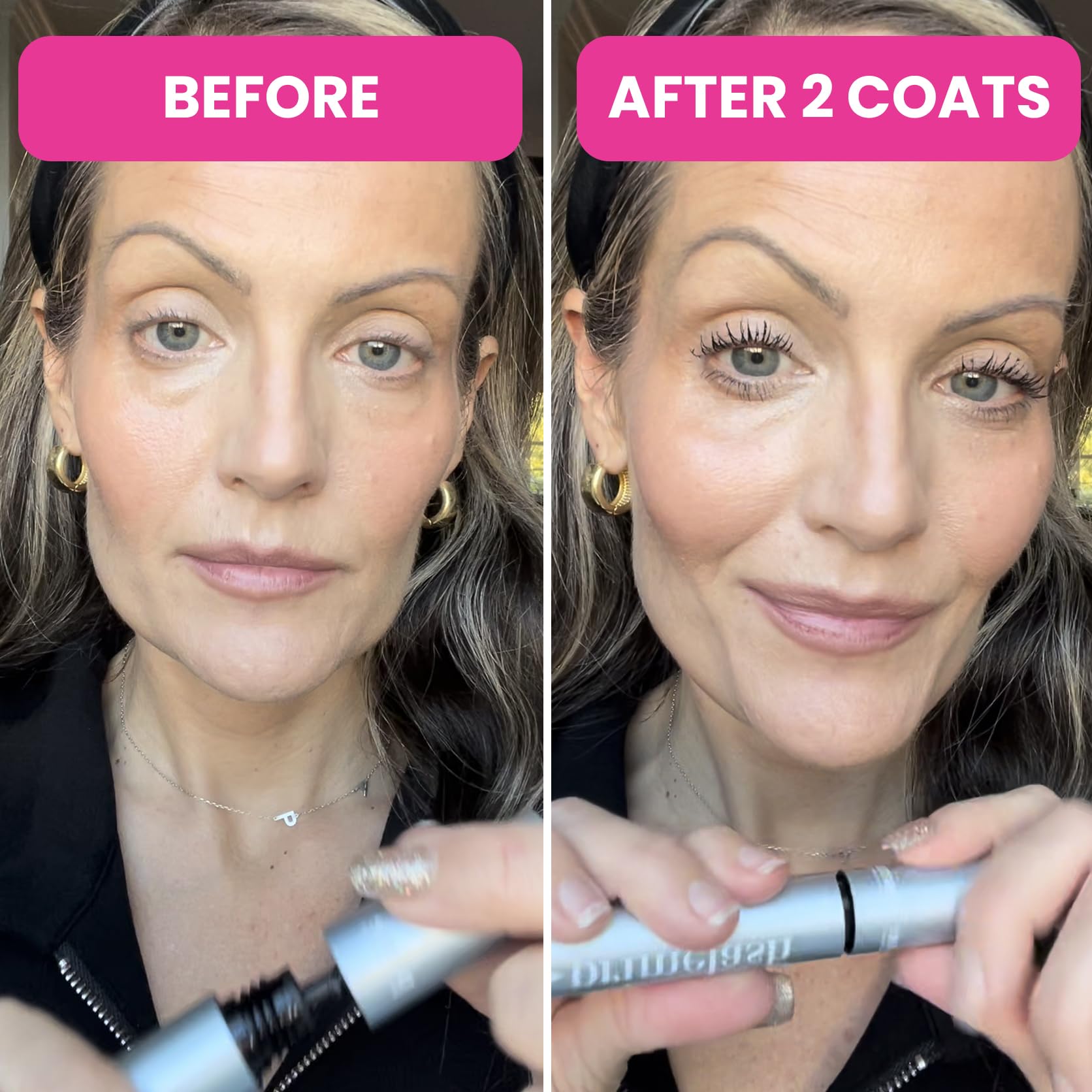 Prime Prometics PrimeLash Mascara for Older Women – Hypoallergenic, Clump-Free, Long-Lasting Brown