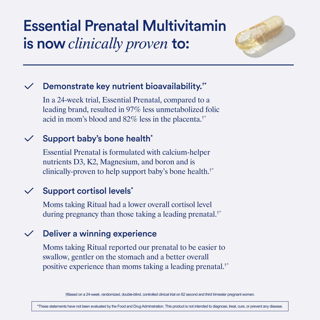 Ritual Essential Women Prenatal Multivitamin – Vegan, Non-GMO