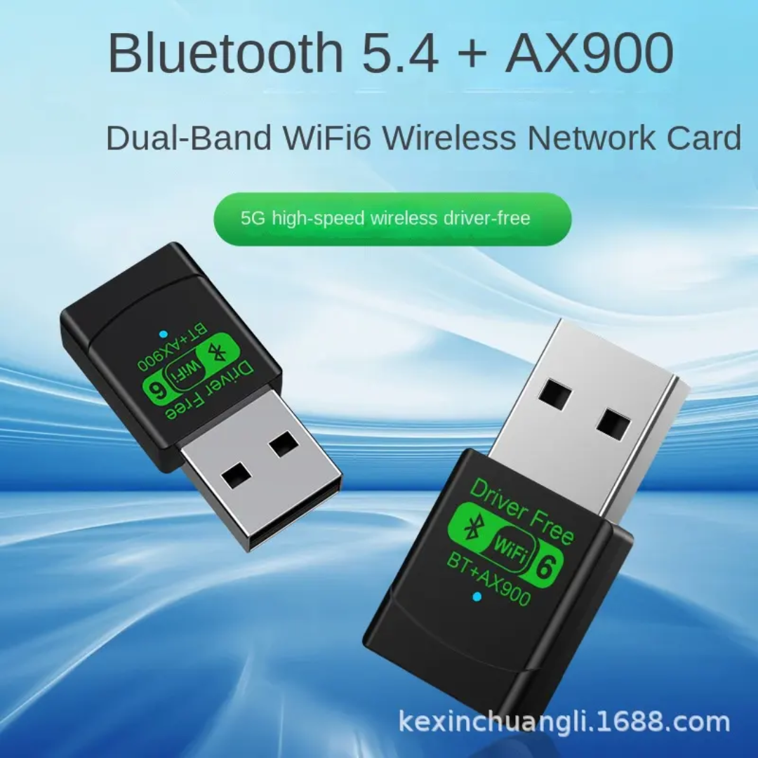 Mini WiFi 6 USB Adapter with Bluetooth 5.4 – AX900 Dual Band Wireless Dongle