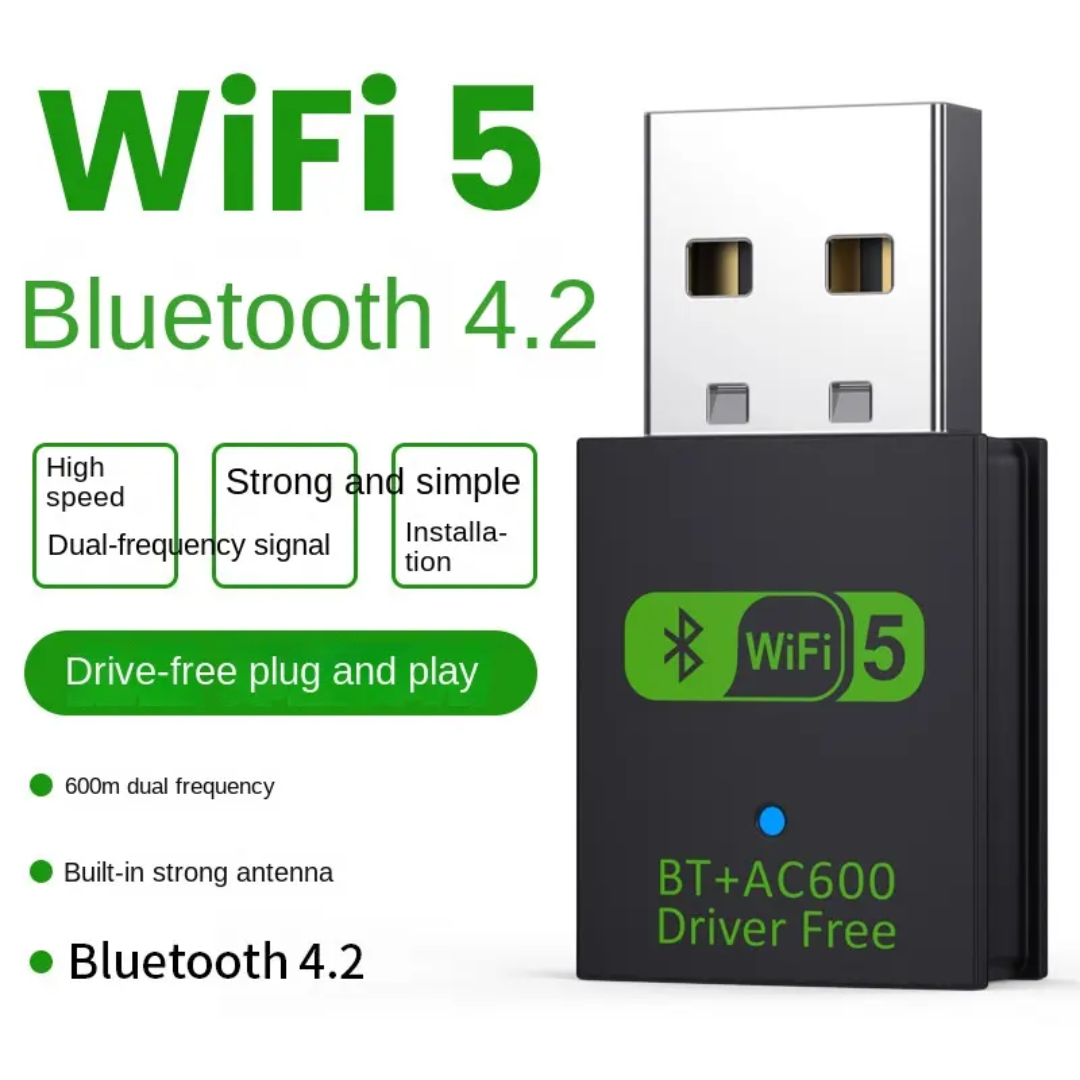 Mini WiFi 6 USB Adapter with Bluetooth 5.4 – AX900 Dual Band Wireless Dongle