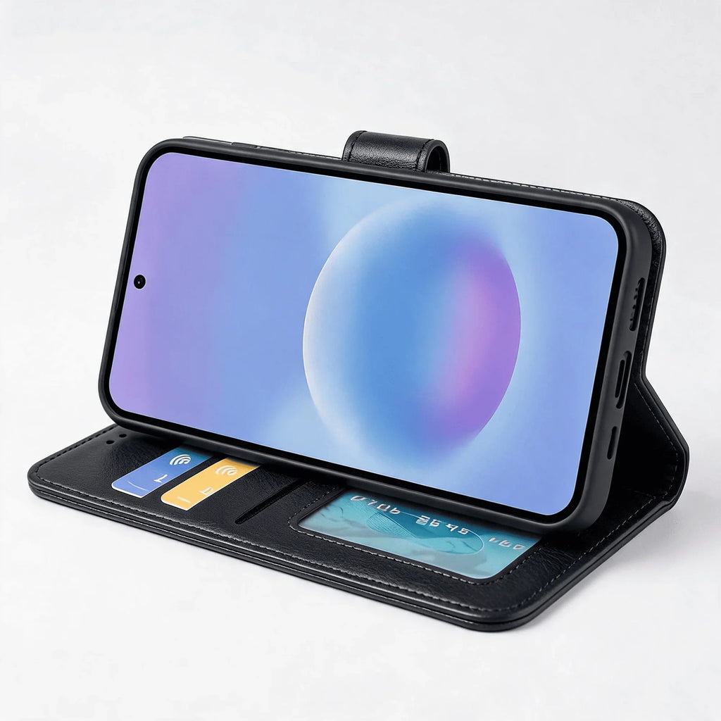 Samsung Galaxy A57 Book Flip Case Leather Wallet