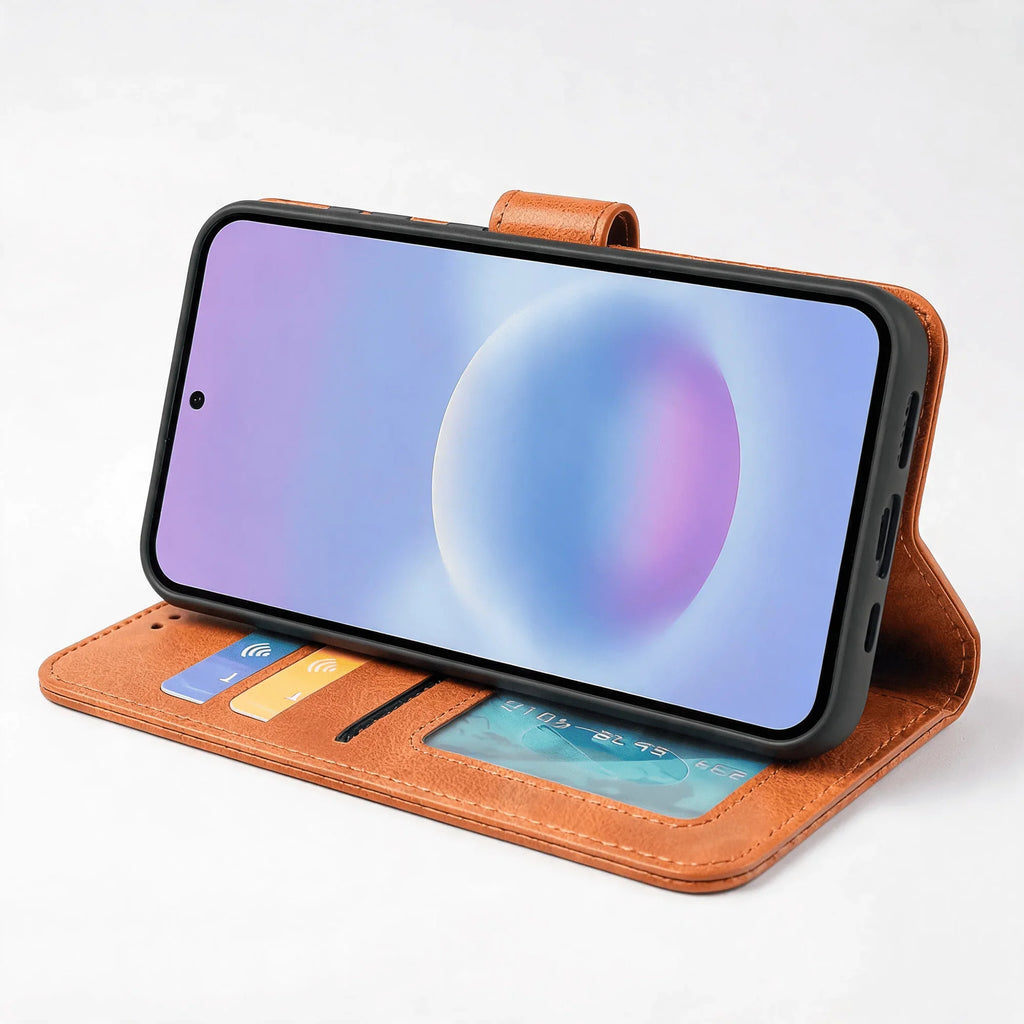 Samsung Galaxy A57 Book Flip Case Leather Wallet