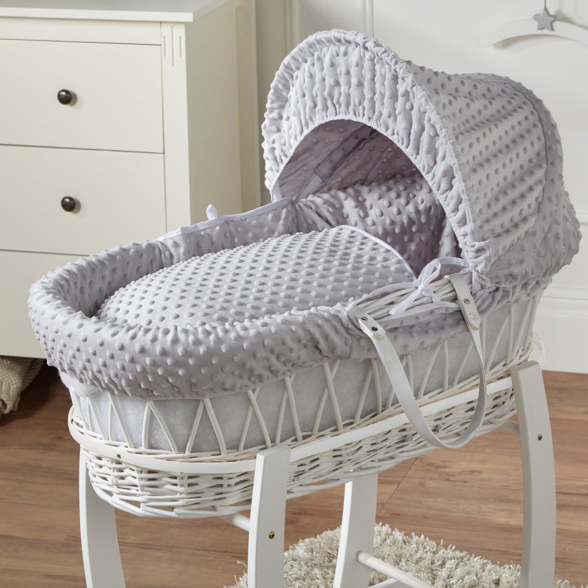 Wicker Moses Basket-No stand included.